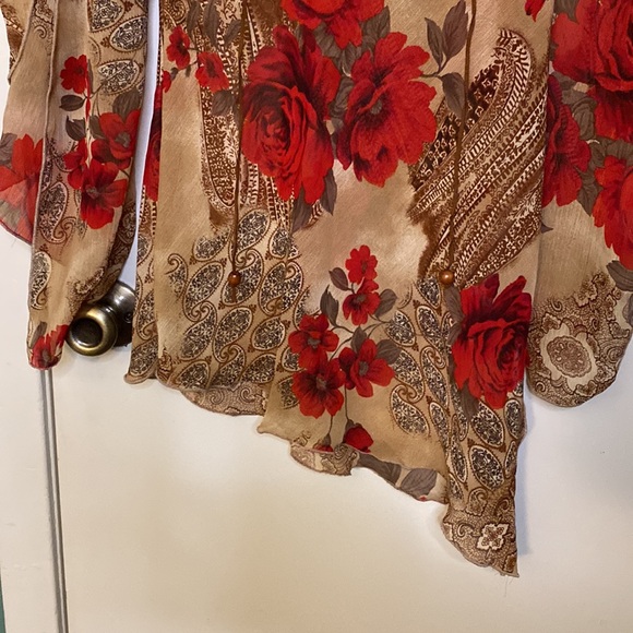 Boho Sheer Tunic Top - Picture 6 of 7